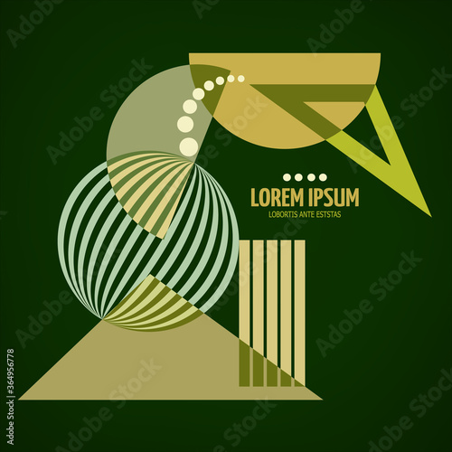 Abstract geometric modern asymmetric design.