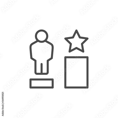 Growth personal rate line outline icon