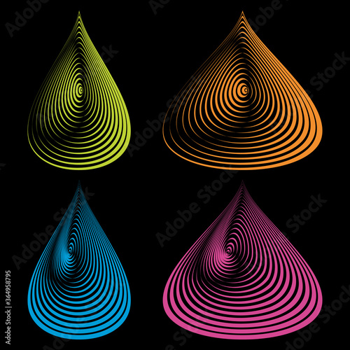 Set of vector drops elements from lines