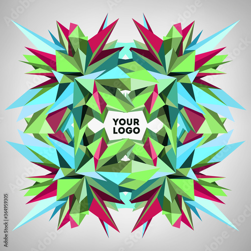 Abstract geometric asymmetric form design