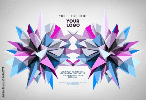 Abstract geometric asymmetric form design