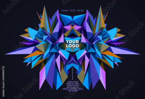 Abstract geometric asymmetric form design