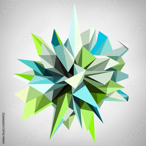 Abstract geometric asymmetric form design