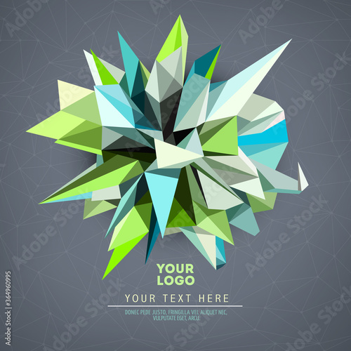 Abstract geometric asymmetric form design