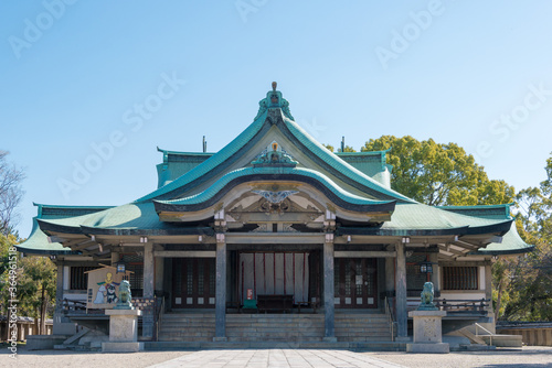 Hokoku Shrine at Osaka Castle in Osaka  Japan. a famous historic site.