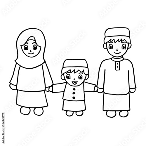 a family walks together to welcome a good day