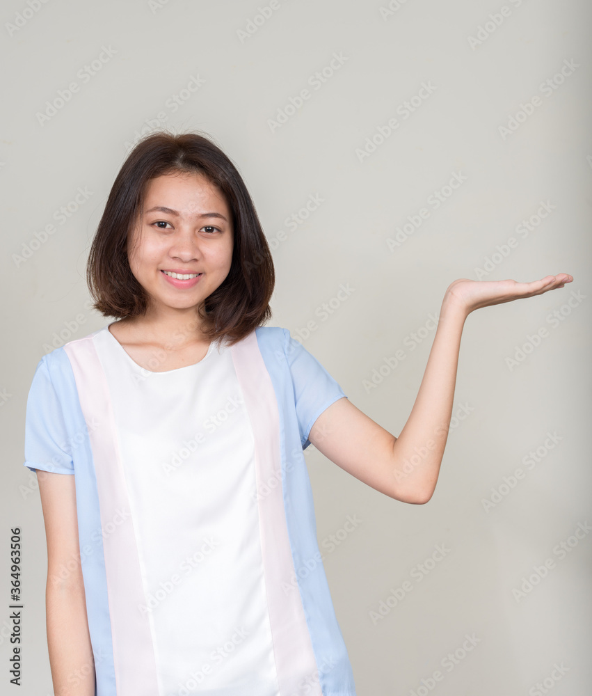 Portrait of young beautiful Asian teenage girl with short hair Portrait of young beautiful Asian teenage girl with short hair