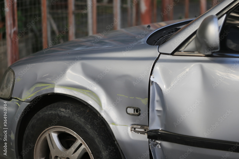 close up of car accident