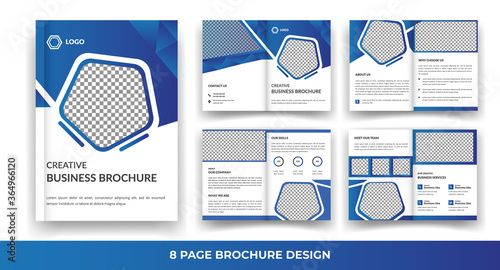 Creative Colorful Bi Fold Brochure Design & magazine cover page design template