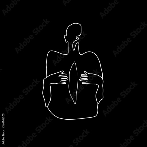 vector illustration of a man in silhouette
