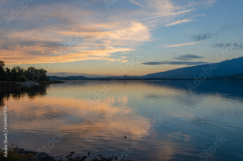 sunset on the lake