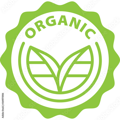 organic green icon stamp rounded 