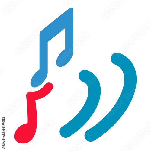Musical symbol icon. Isometric illustration of musical symbol vector icon for web
