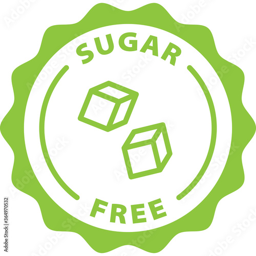 sugar free green icon stamp rounded 