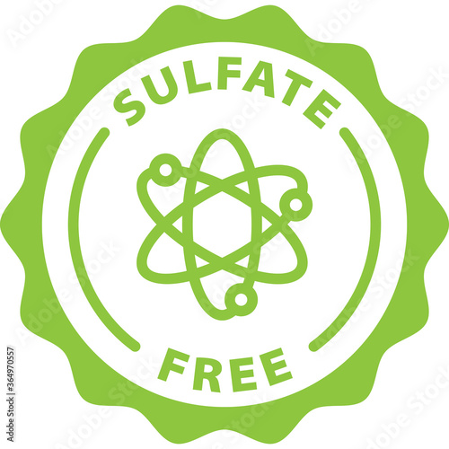 sulfate free green icon stamp rounded 