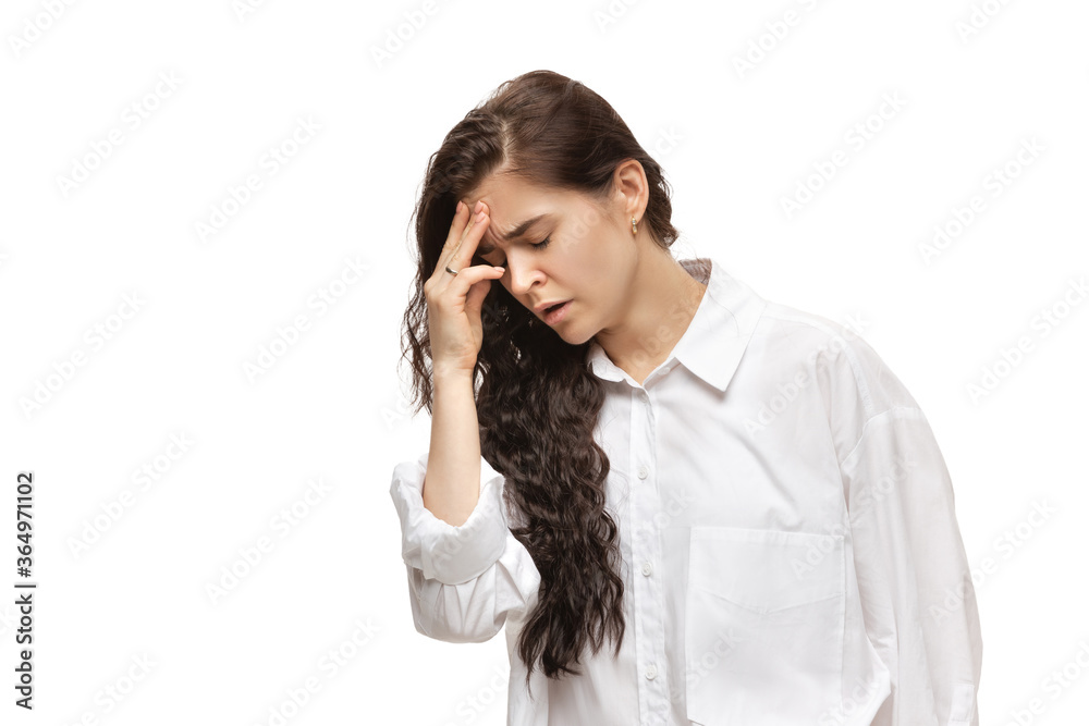 Face palm. Young caucasian woman with funny, unusual popular emotions and gestures on white studio background. Human emotions, facial expression, sales, ad concept. Trendy look inspired by memes. Face palm. Young caucasian woman with funny, unusual popular emotions and gestures on white studio background. Human emotions, facial expression, sales, ad concept. Trendy look inspired by memes.