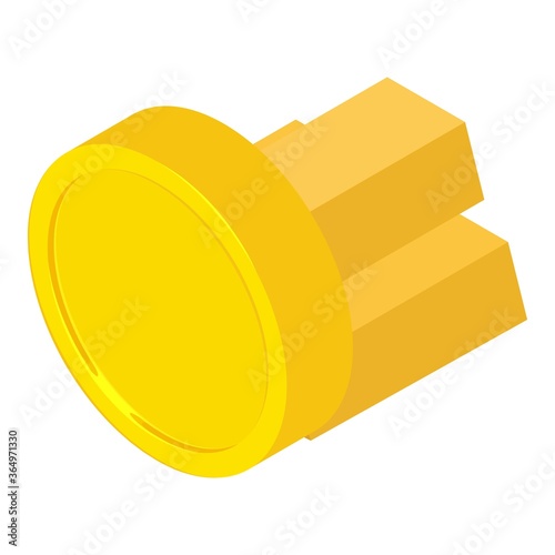 Gold reserve icon. Isometric illustration of gold reserve vector icon for web photo