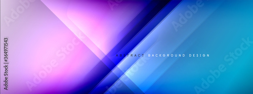 Motion concept neon shiny lines on liquid color gradients abstract backgrounds. Dynamic shadows and lights templates for text