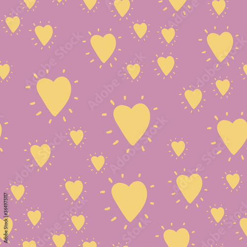 Vector heart seamless pattern for wedding, birthday or valentines day. Good for wrapping, poster, background.