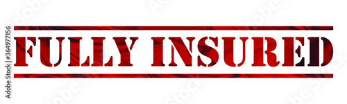  fully insured Vector stamp. White isolated