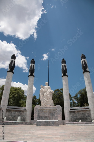 View of Heroic Cadets Memorial at Chapultepec Park, in Mexico city, Mexico