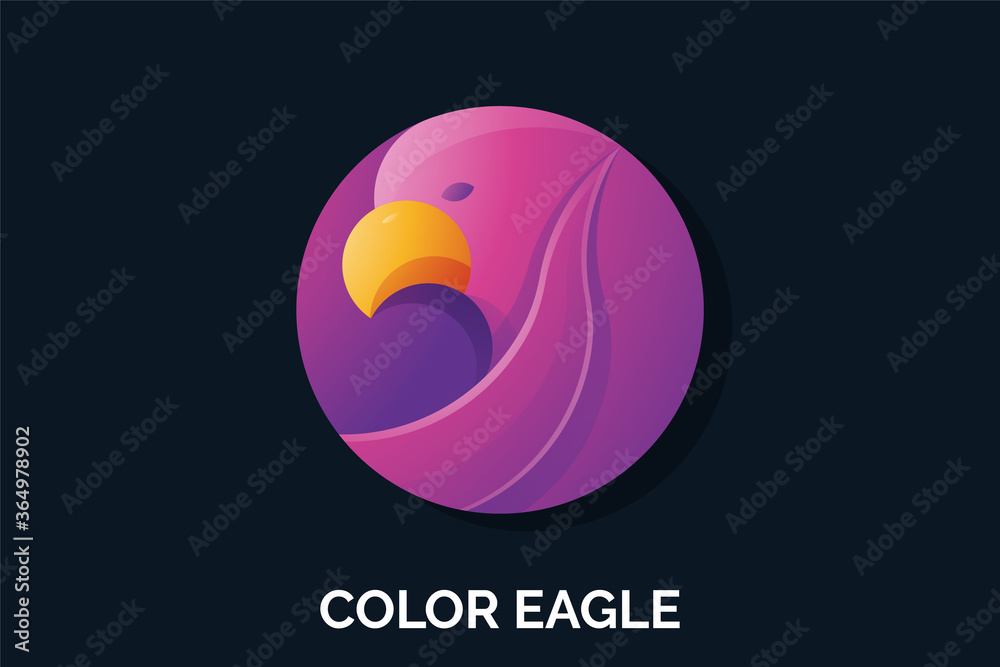 Naklejka premium Eagle logo template with colorful styles