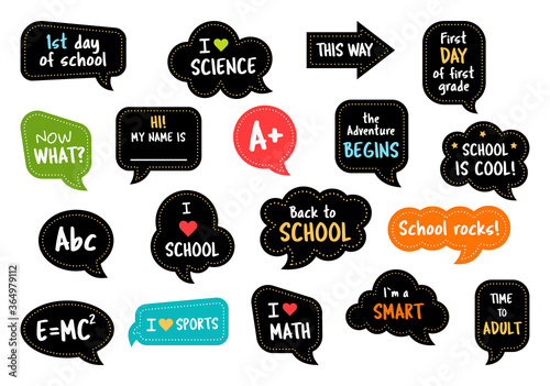 Back to school photo booth props party