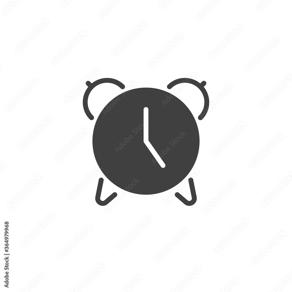 Alarm clock vector icon. filled flat sign for mobile concept and web design. Alarm time glyph icon. Symbol, logo illustration. Vector graphics Alarm clock vector icon. filled flat sign for mobile concept and web design. Alarm time glyph icon. Symbol, logo illustration. Vector graphics
