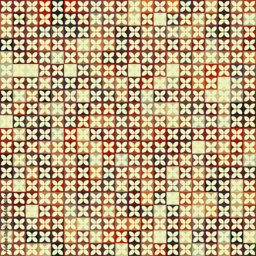 Fototapeta premium Abstract multicolored geometric pattern. Different geometric figures background. Flat minimal style. Template for your design, wallpaper, banner, poster, flyer