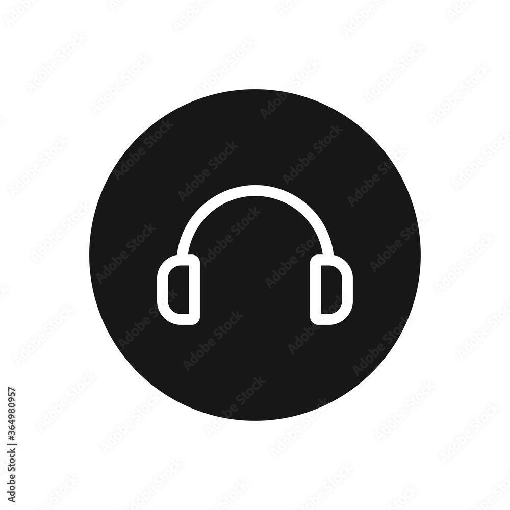 Headphones icon vector. Headset sign Headphones icon vector. Headset sign