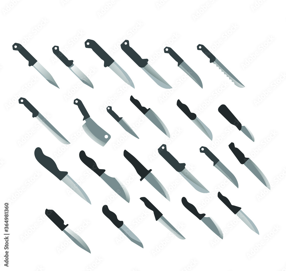 Knives set vector