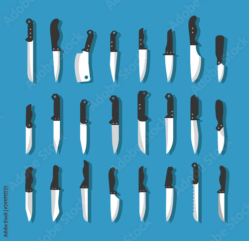 Knives set vector