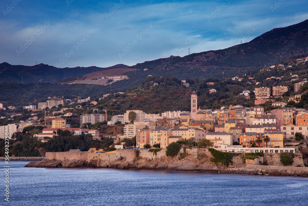 Bastia from the sea during surise