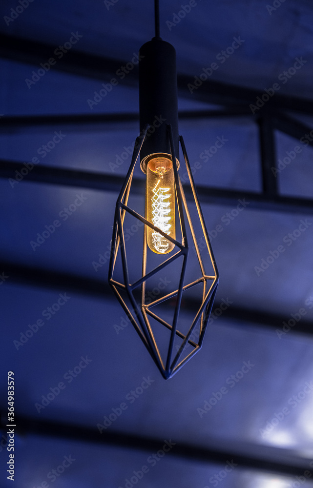 edison bulb. unusual metal lamp. chandelier handmade