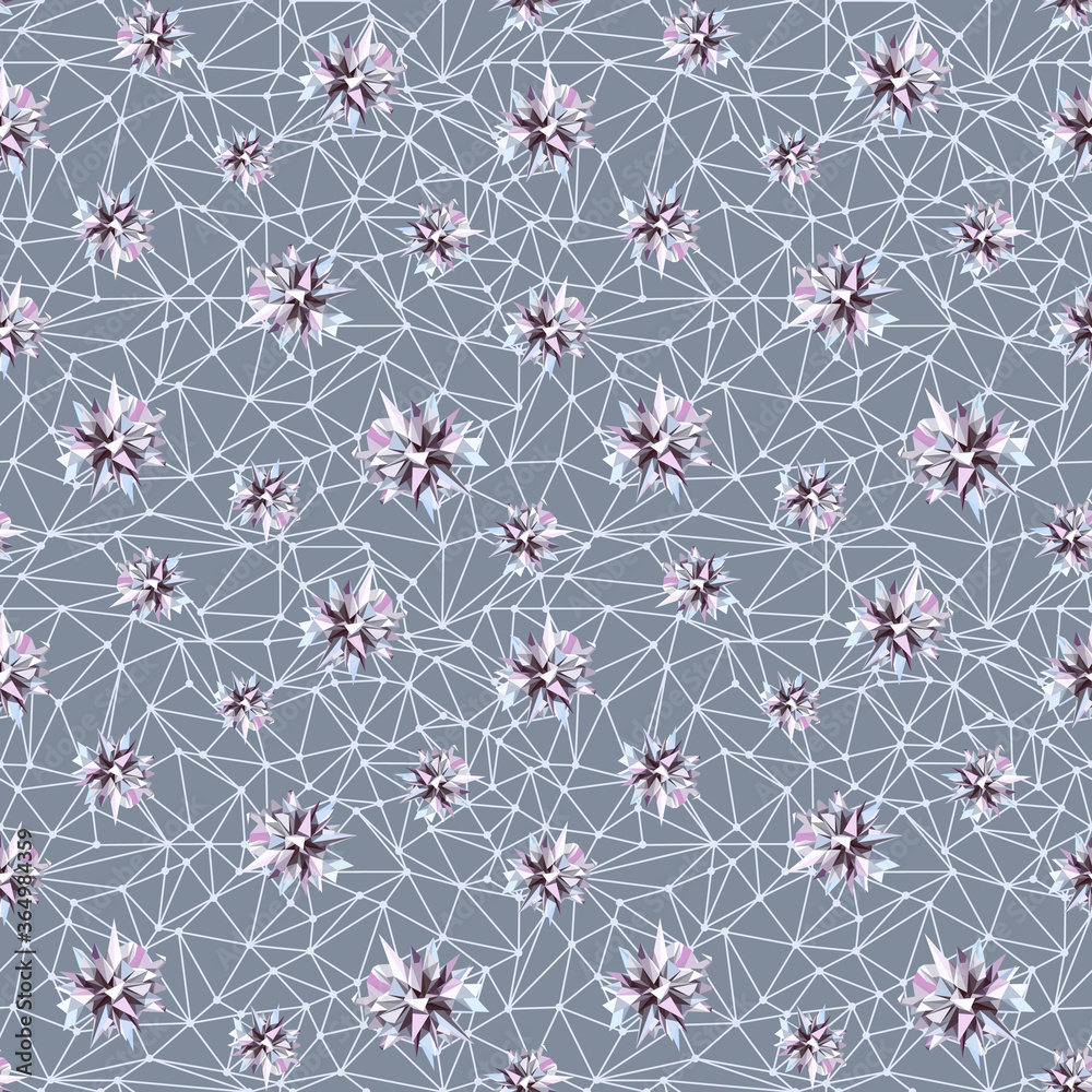 Fototapeta premium Abstract geometric triangle seamless pattern