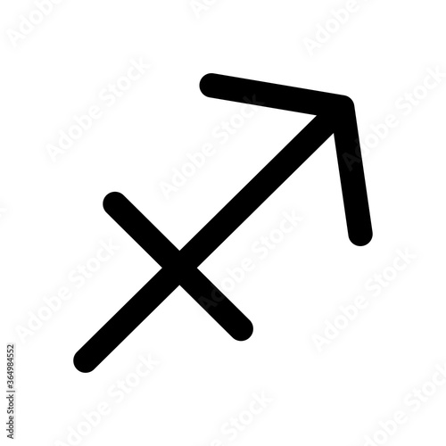 astrology concept, sagittarius symbol icon, silhouette style