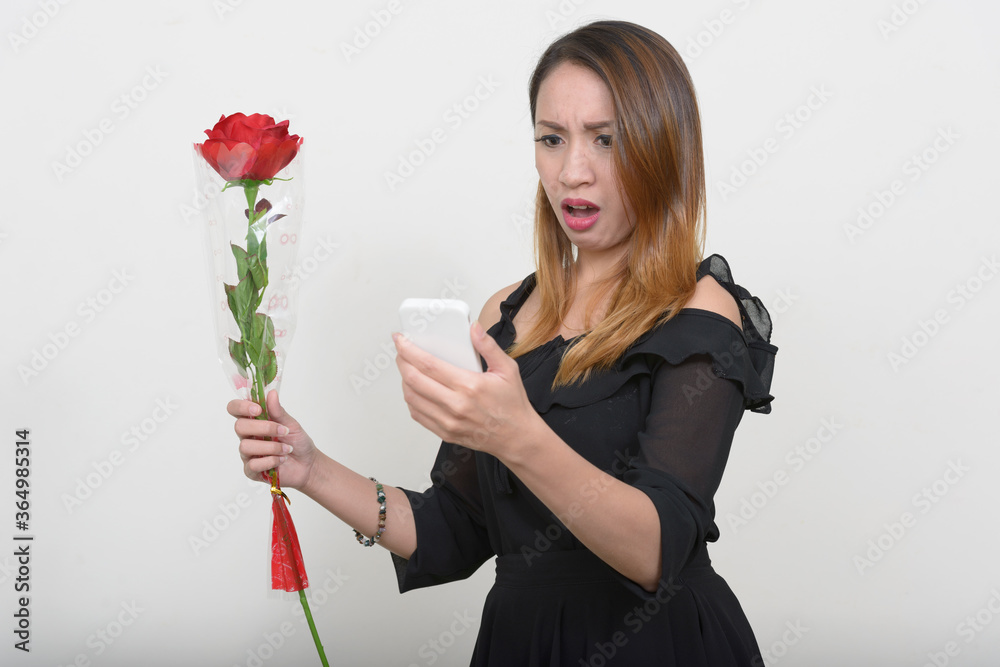 Portrait of young beautiful Asian woman ready for Valentine's day Portrait of young beautiful Asian woman ready for Valentine's day