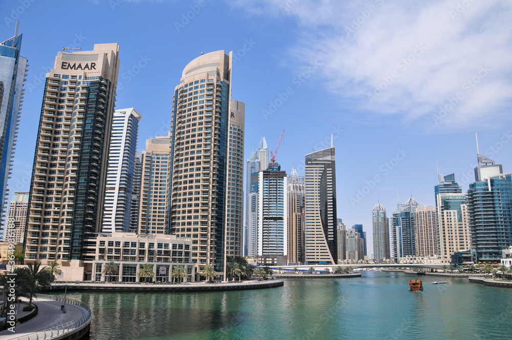 Naklejka premium ドバイマリーナの景色 Beautiful view of Dubai Marina