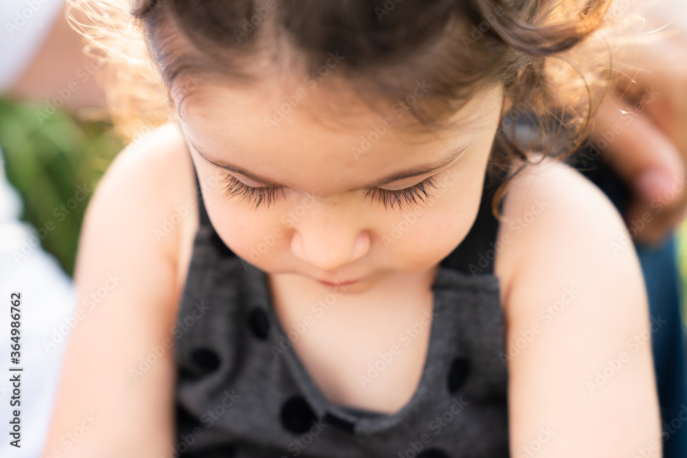 Close up of Toddler girl's eyelashes Close up of Toddler girl's eyelashes