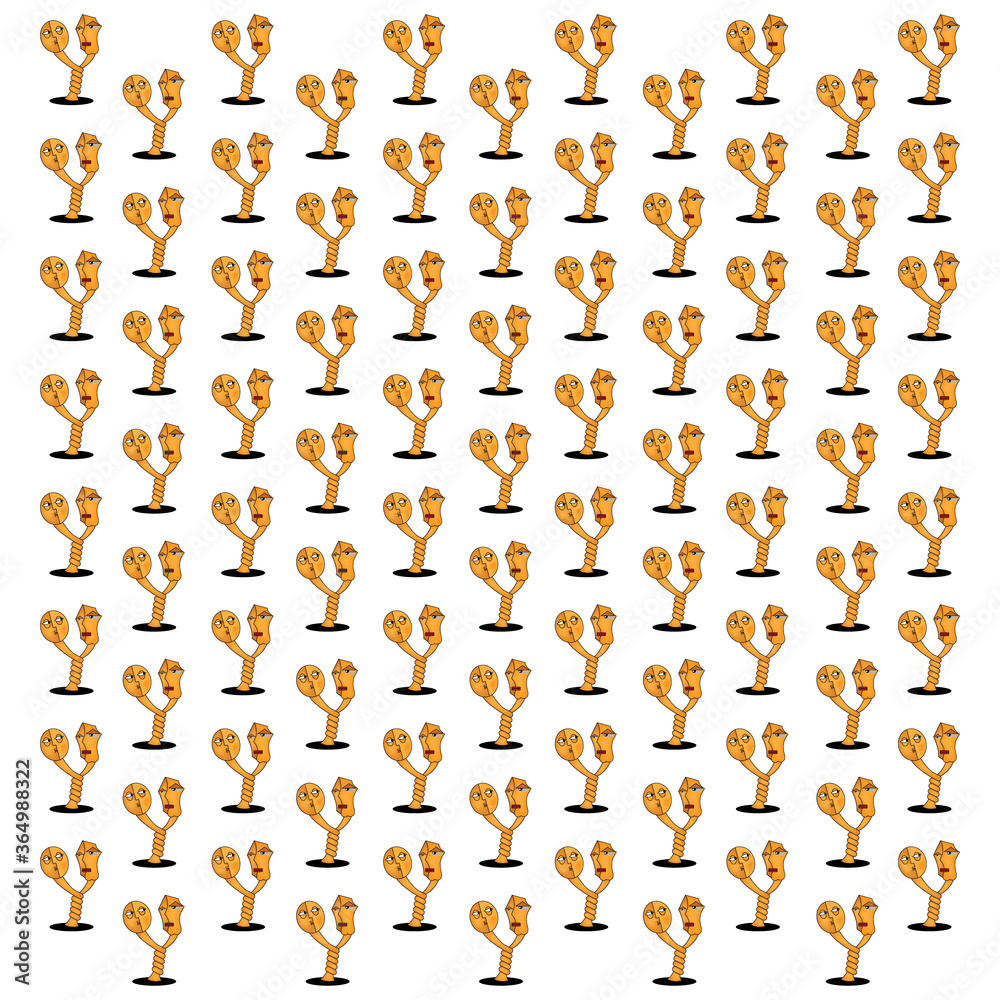 seamless pattern with funny cartoon characters seamless pattern with funny cartoon characters
