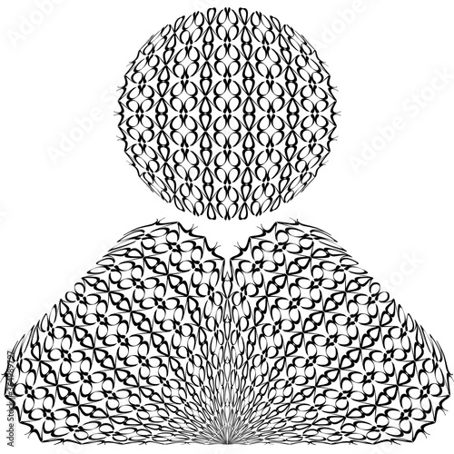 Vector abstract rhythmic geometric forms