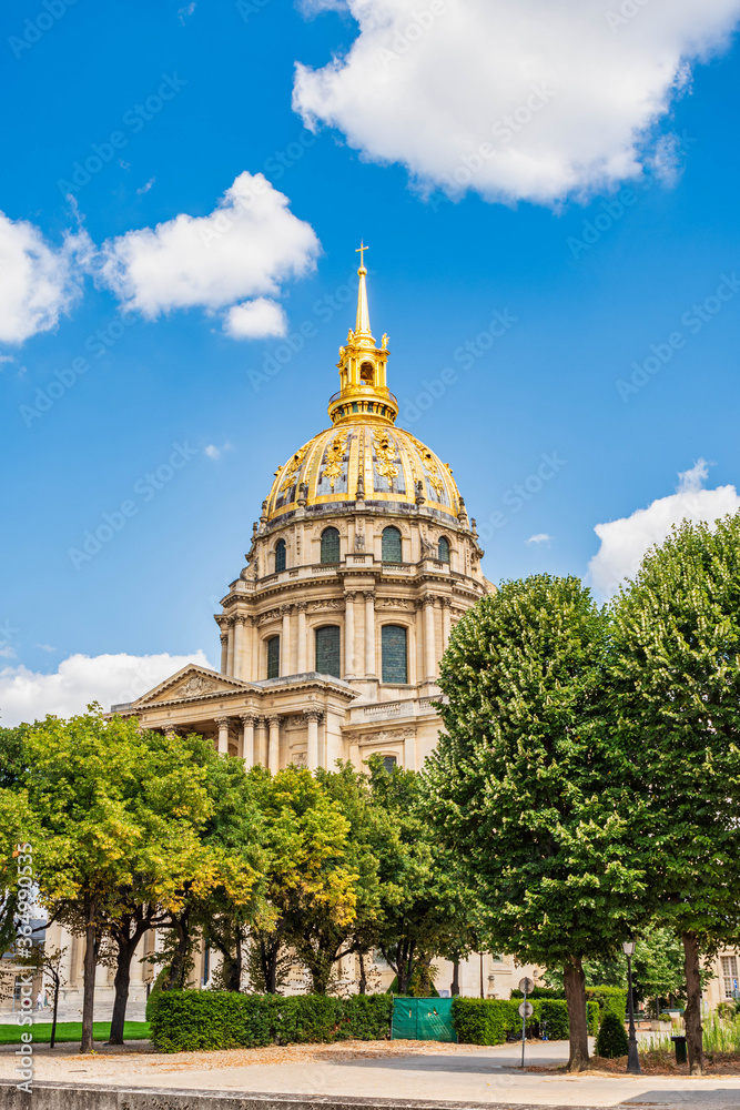 Fototapeta premium Paris, Les Invalides in summer time, famous landmark, France