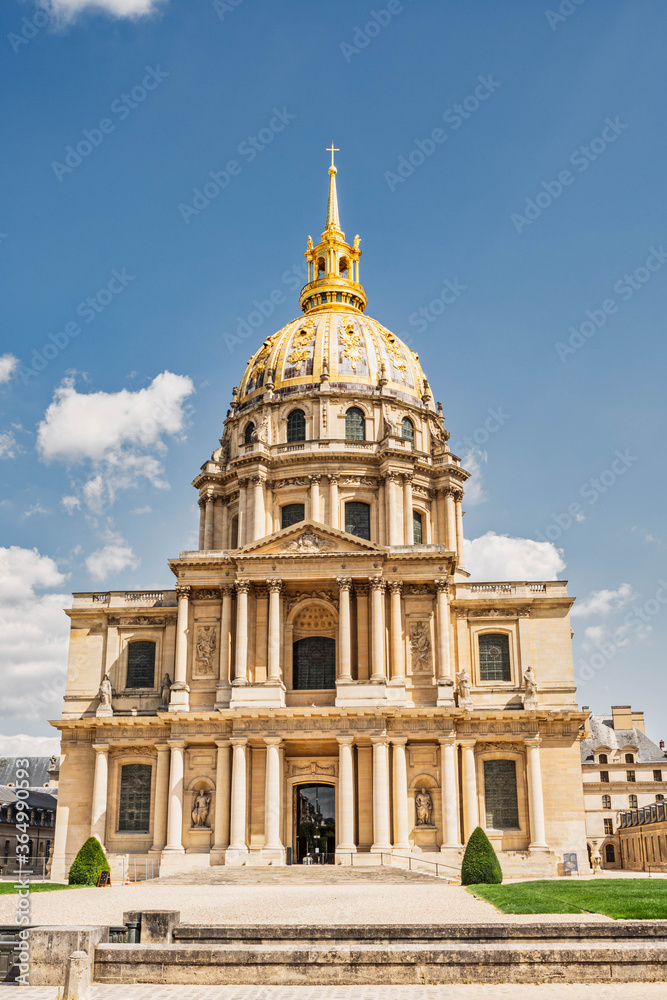 Paris, Les Invalides in summer time, famous landmark, France
