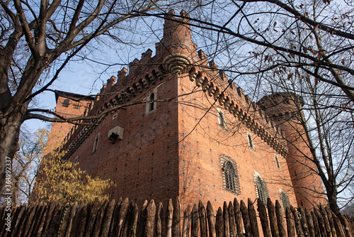 Castello medioevale del Valentino nel parco pubblico del Valentino a Torino.