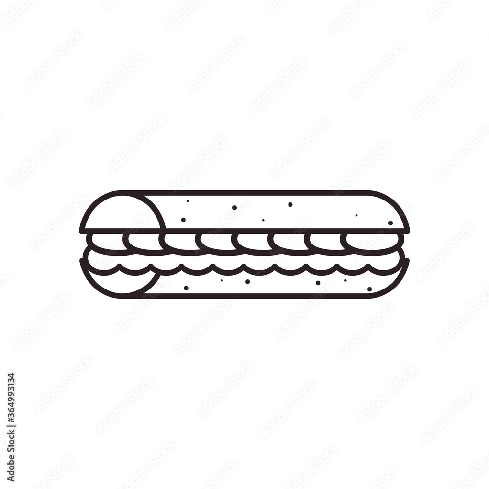 sandwich line style icon vector design sandwich line style icon vector design