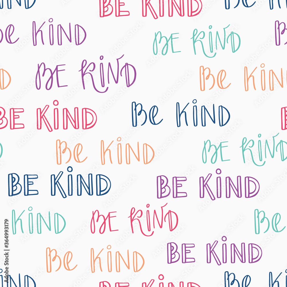 Be Kind Typography Seamless Pattern-02