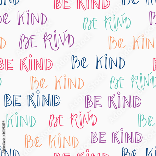 Be Kind Typography Seamless Pattern-02