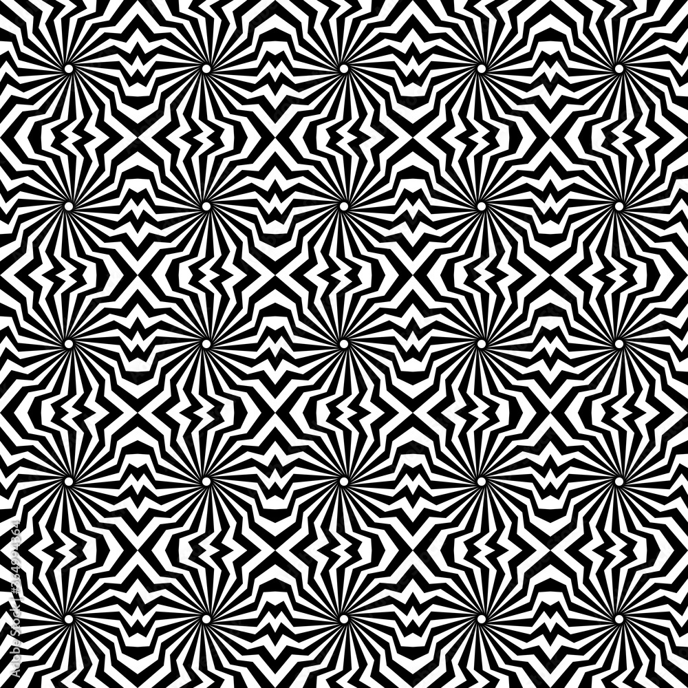 Fototapeta premium Vector geometric pattern with distortion effect