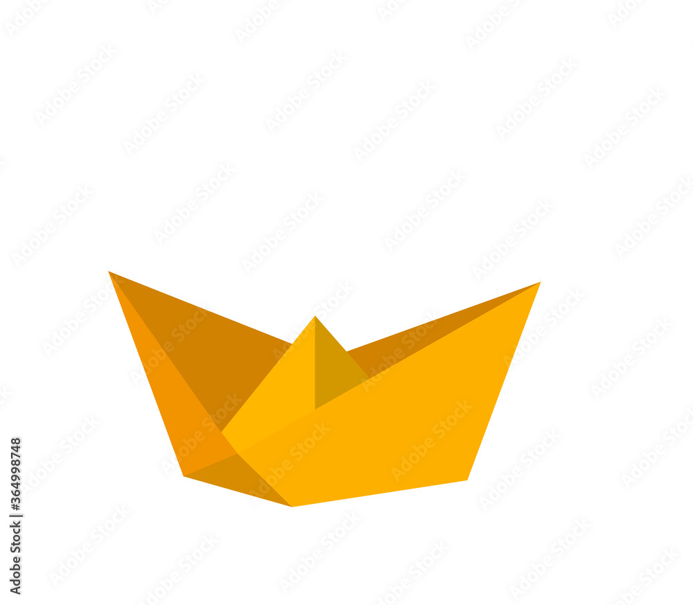 Paper boat, Folded paper boat vector Paper boat, Folded paper boat vector