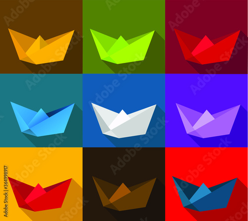 Free Download Paper boat, Folded paper boat vector - GFXLoad